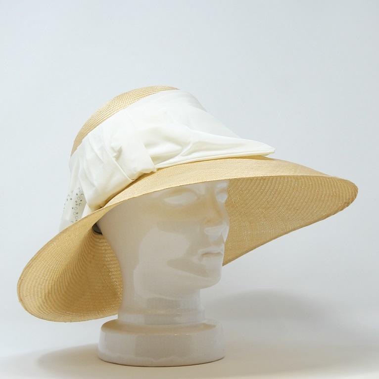 La Mouche, Hut aus Parasisol mit Stoffgarnitur & Straß