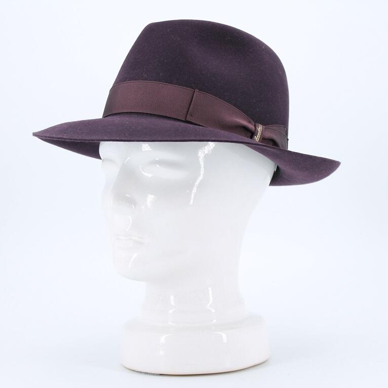 Borsalino, Fedora (rollbar) mit Ripsband (Modell 50 grammi)